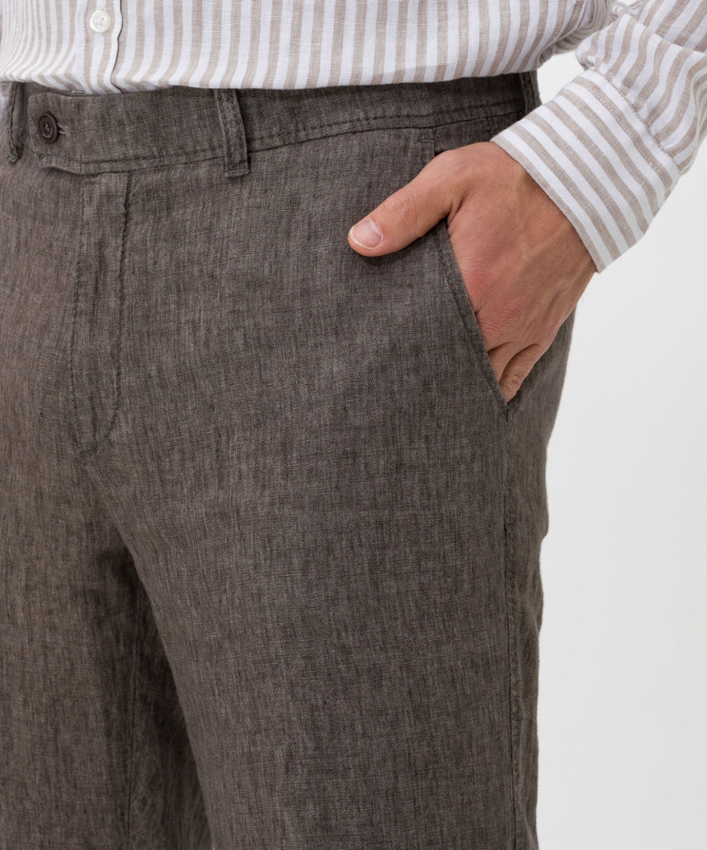 Männer Große Größen BRAX Hose 'Evans' in Braunmeliert - YL18866 Männer Große Größen BRAX Hose 'Evans' in Braunmeliert - YL18866
