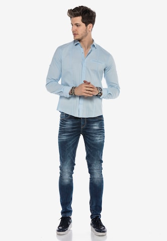 CIPO & BAXX Regular fit Overhemd in Blauw