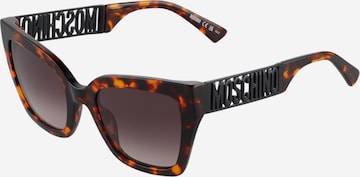 Lunettes de soleil MOSCHINO en marron : devant