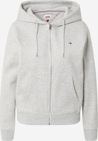 Tommy Jeans Zip-Up Hoodie in Grey: front