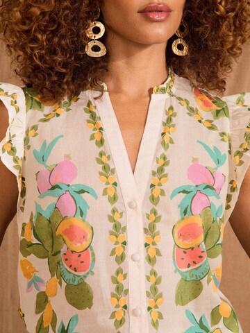 love & roses Bluse in Beige