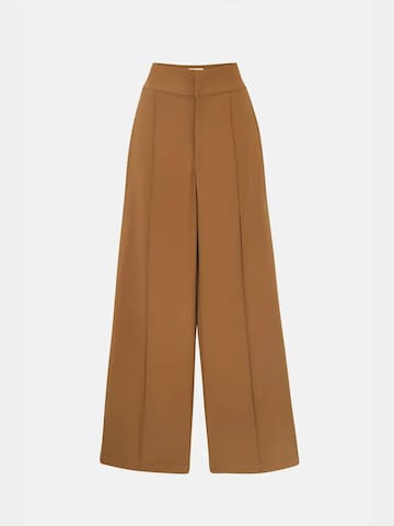 Hiccup Wide Leg Hose in Braun: Vorderseite