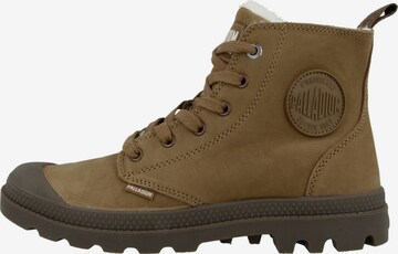 Palladium Lace-up bootie 'Pampa' in Brown