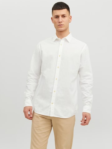 JACK & JONES Regular fit Button Up Shirt in White: front