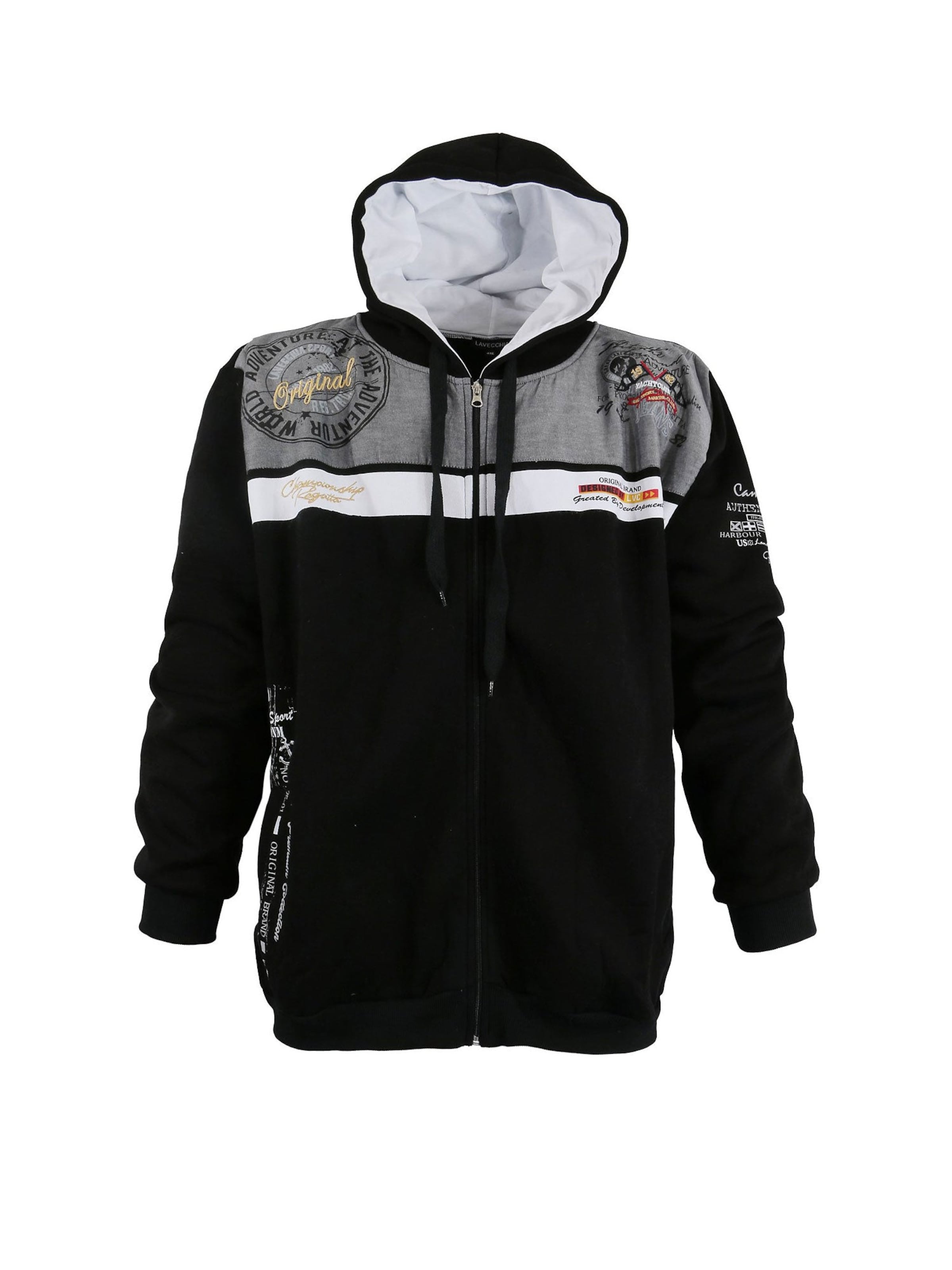 Lavecchia Sweatjacke 'LV-2022'‌‌‌‌‌‌‌‌‌‌ in Schwarz: Vorderseite