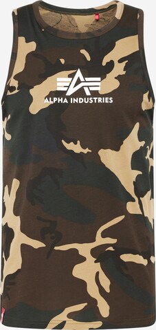 zaļš ALPHA INDUSTRIES T-Krekls: no priekšpuses