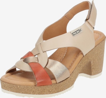 PIKOLINOS Strap Sandals in Beige: front