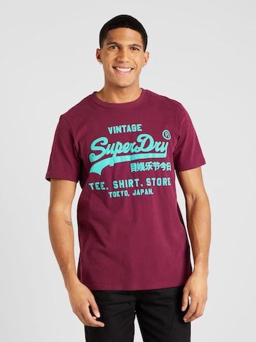 Superdry Majica | vijolična barva: sprednja stran