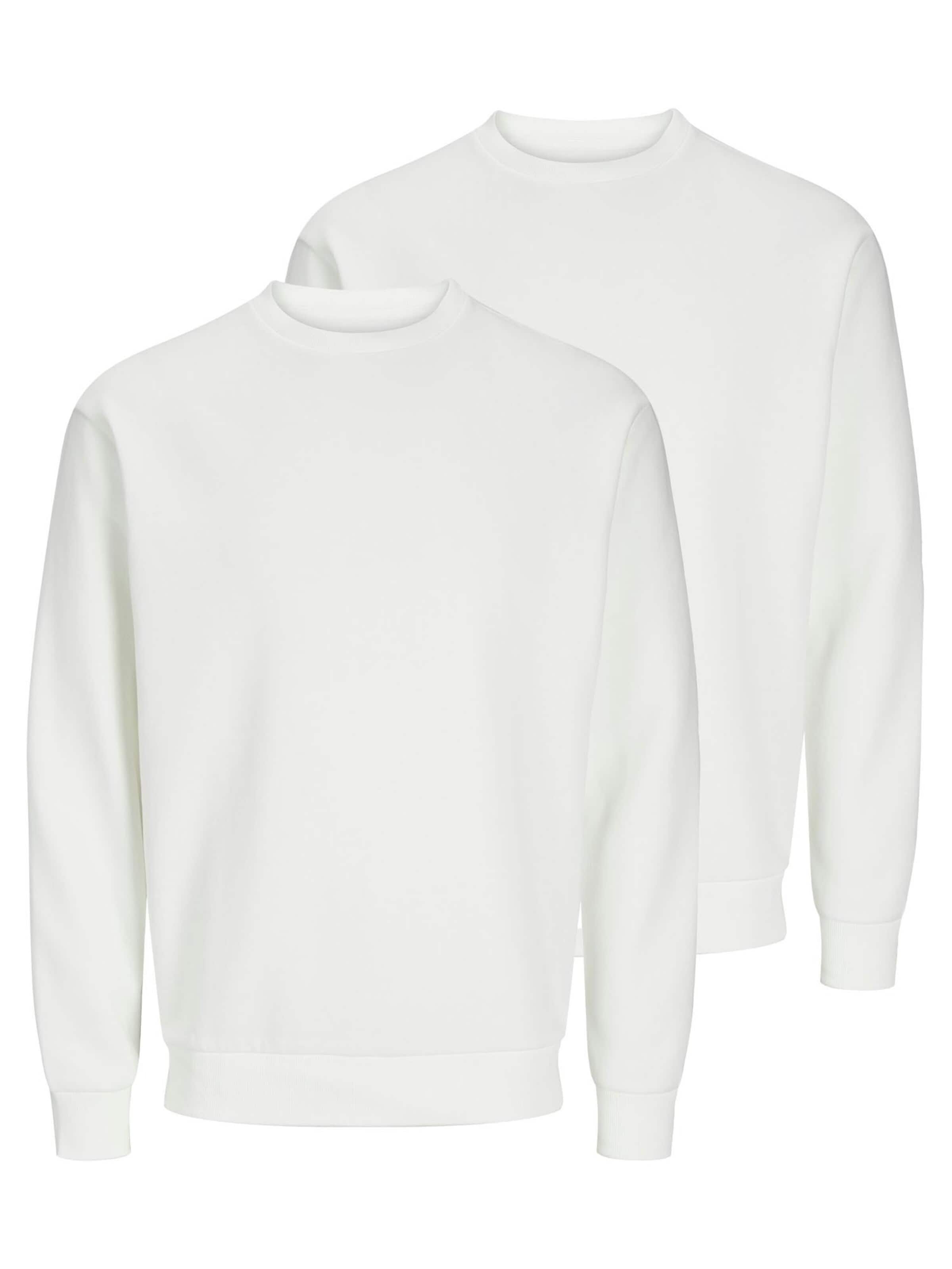 JACK & JONES Sweatshirt 'Bradley'‌‌‌‌‌‌ in Weiß: Vorderseite