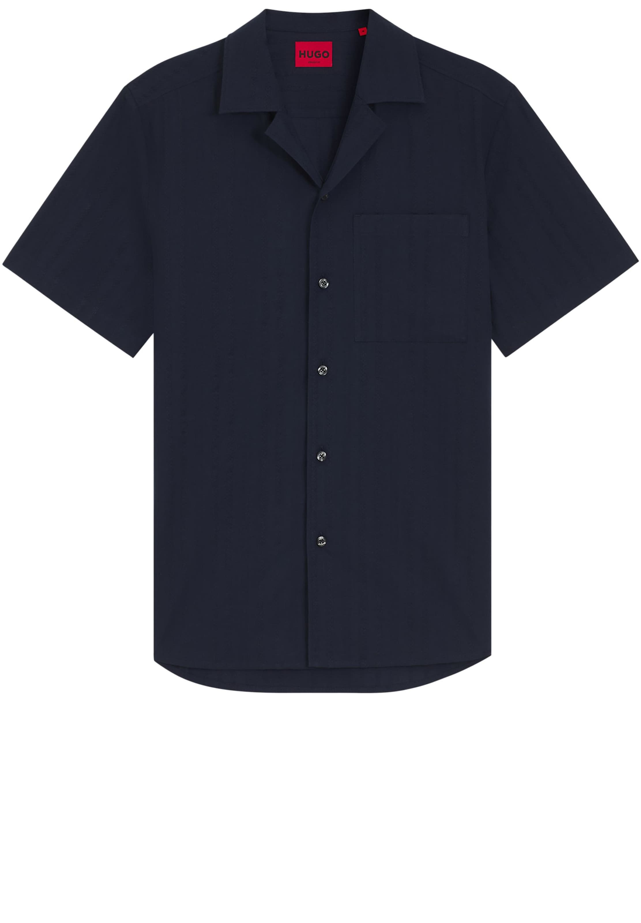 HUGO Comfort fit Button Up Shirt ' Ellino ' in Blue: front
