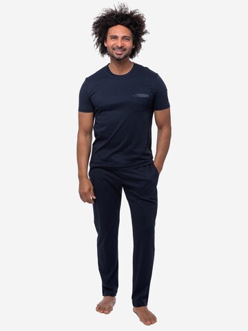 Mey Pyjama kurz 'Aarhus'‌‌‌‌‌‌‌‌‌‌ in Blau: Vorderseite