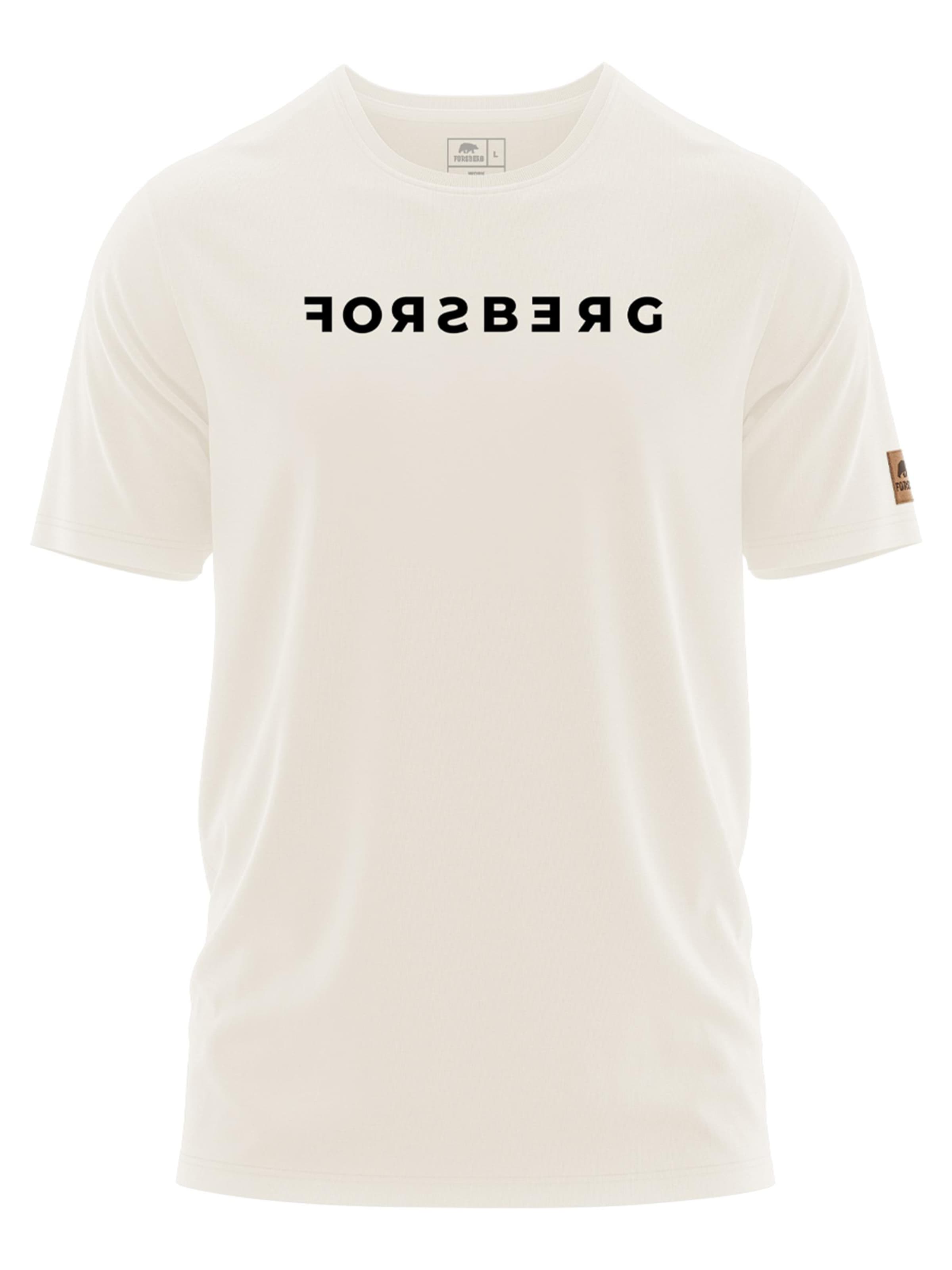 FORSBERG Shirt 'Typography T-Shirt' in Beige: front