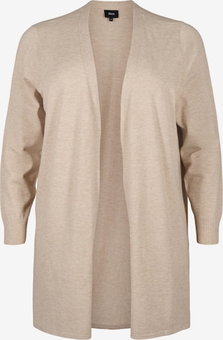 Cardigan 'Ella' Zizzi en beige : devant