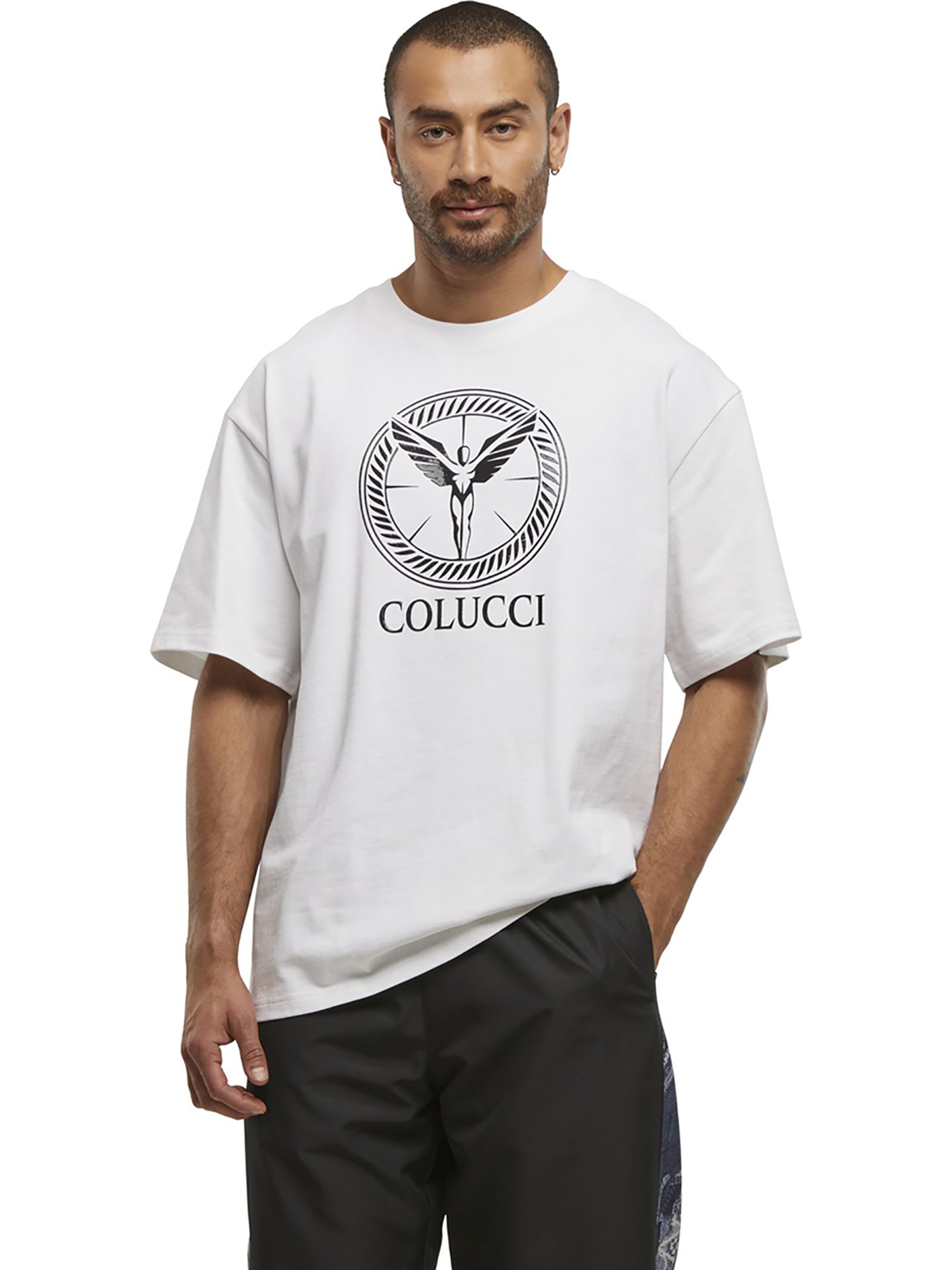 Colucci Shirt 'Ikarus Circle' in Weiß: Vorderseite