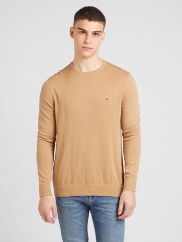 TOMMY HILFIGER Svetr 'ESSENTIAL' – zelená: přední strana