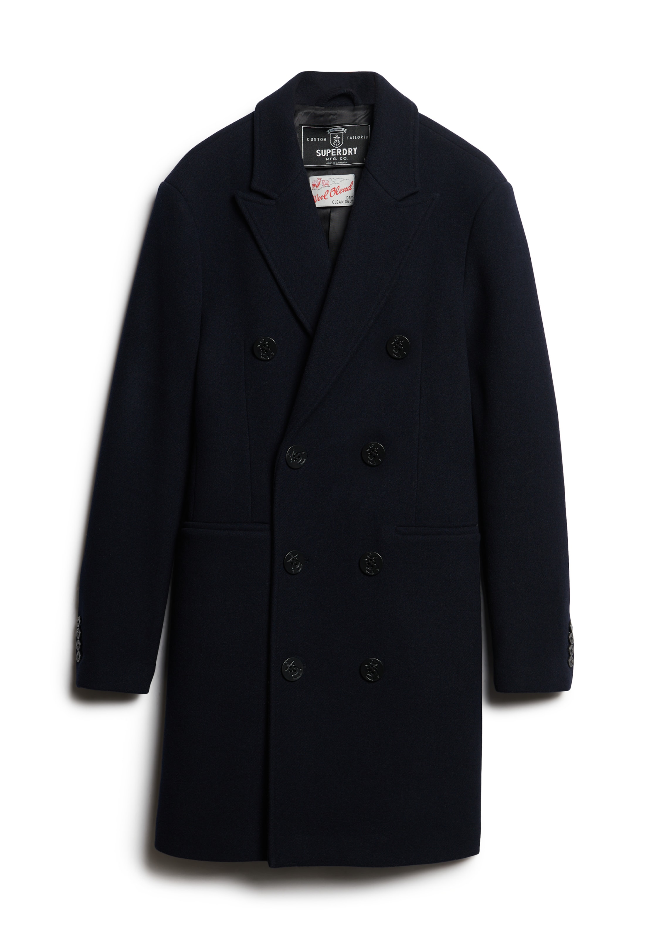 Manteau mi-saison Superdry en bleu : devant