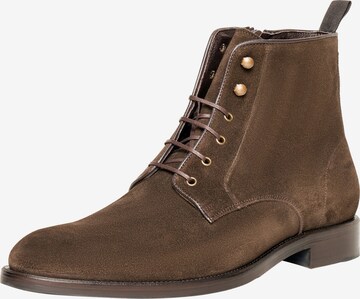 Henry Stevens Lace-Up Boots 'Murray PDB' in Brown: front