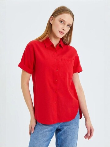 MixRay Bluse in Rot: Vorderseite