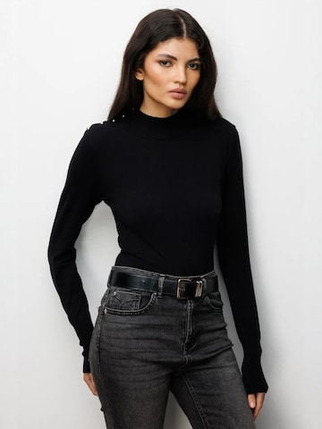 MixRay Pullover in Schwarz: Vorderseite