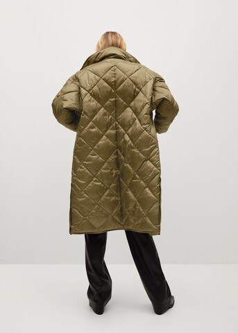 Manteau d’hiver 'Croco' MANGO en vert