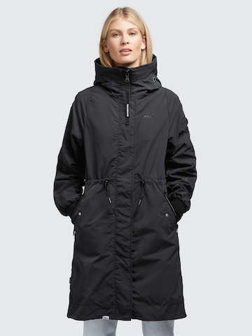 Manteau mi-saison 'Silica' khujo en noir : devant