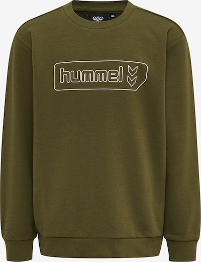 Hummel Sweatshirt in de kleur Olijfgroen / Wit, Productweergave