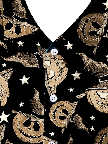 Maglietta 'Helloween Pumpkin Hat' di King Kameha in marrone