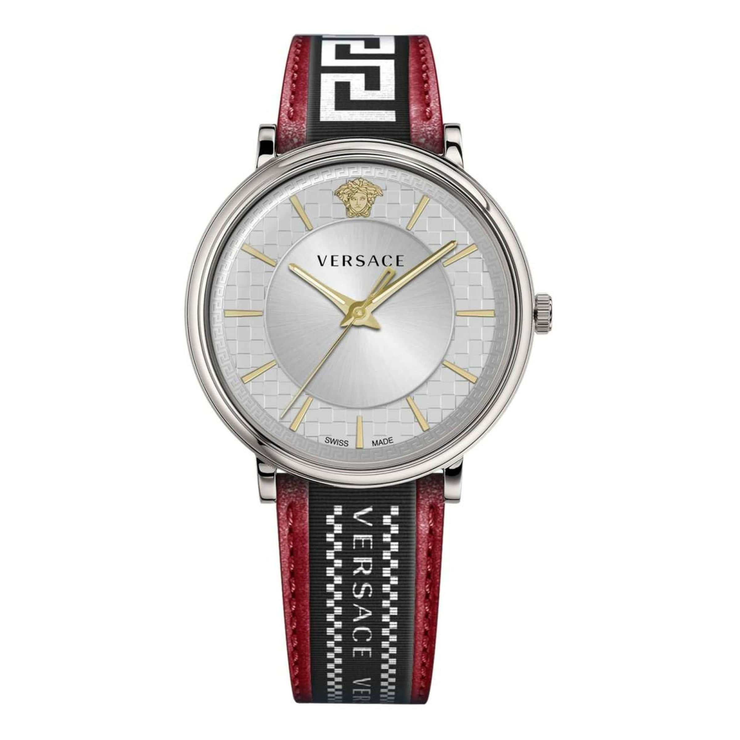 VERSACE Analog Watch 'V-CIRCLE' in Gold / Red / Silver, Item view