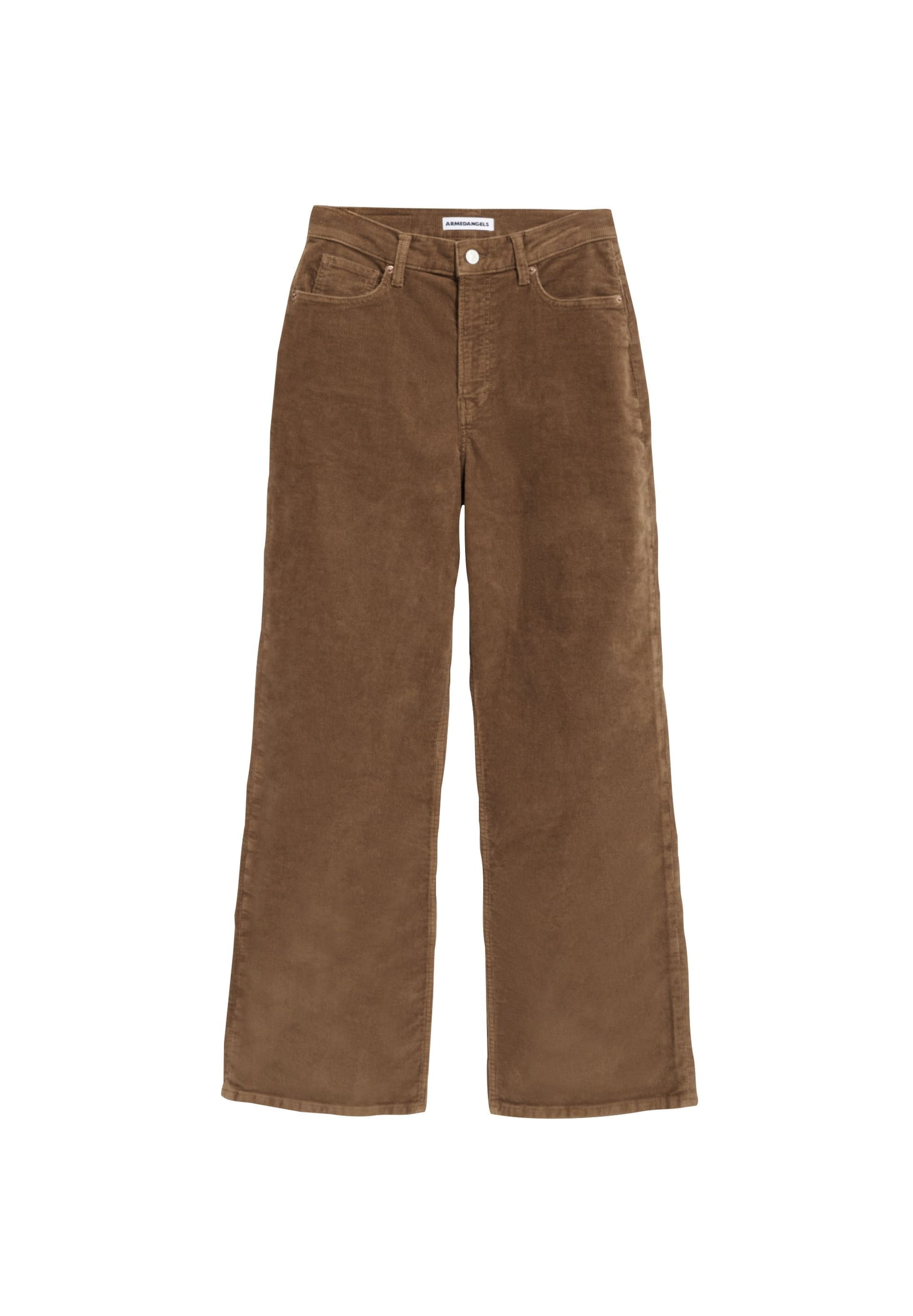ARMEDANGELS Regular Stoffhose 'ENIJAA CORDUROY' in Braun: Vorderseite