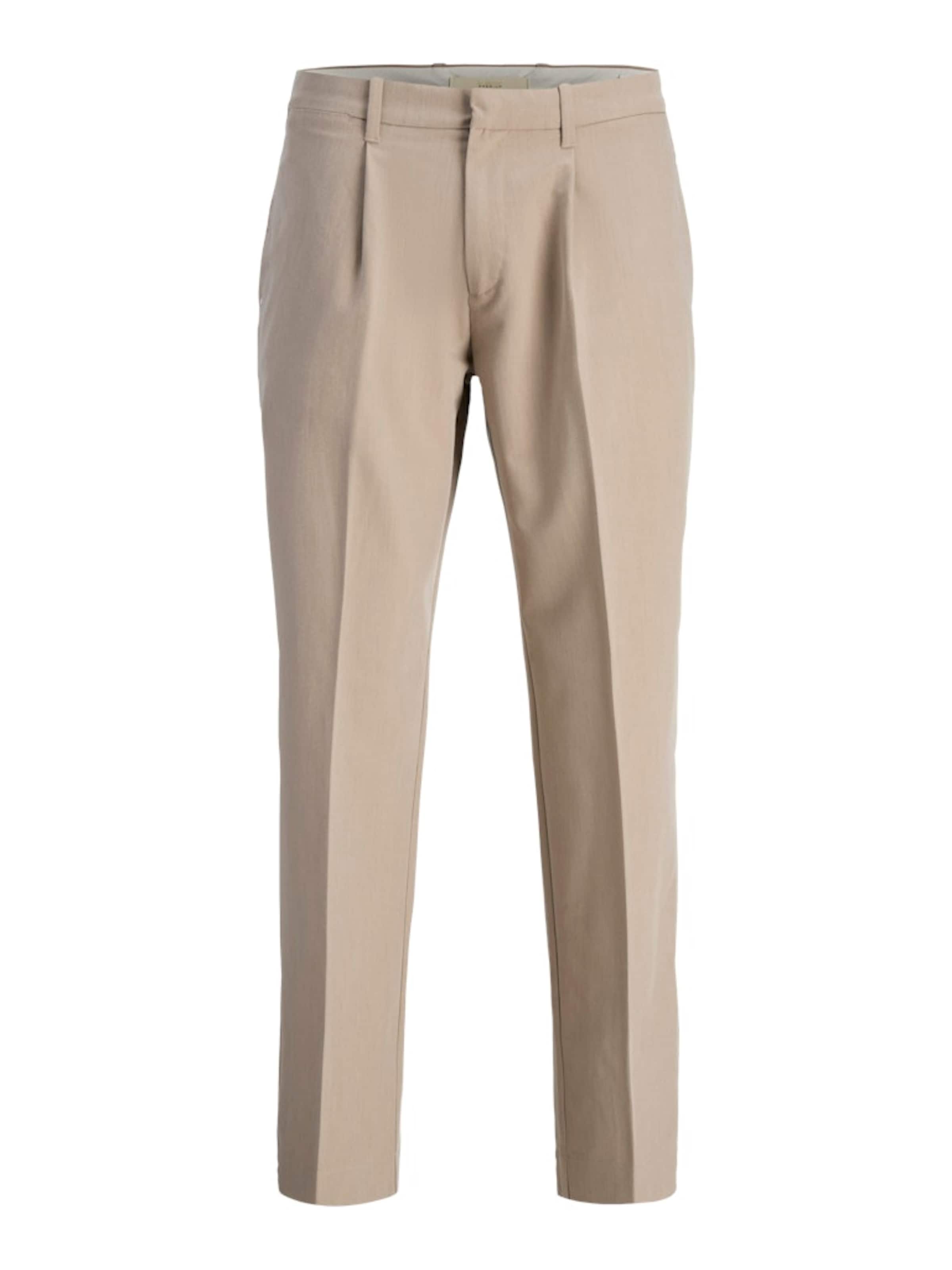 JACK & JONES Pleat-front trousers 'JPRCCKarl JJCameron' in Grey: front