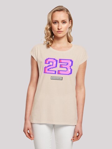 T-shirt F4NT4STIC en beige : devant