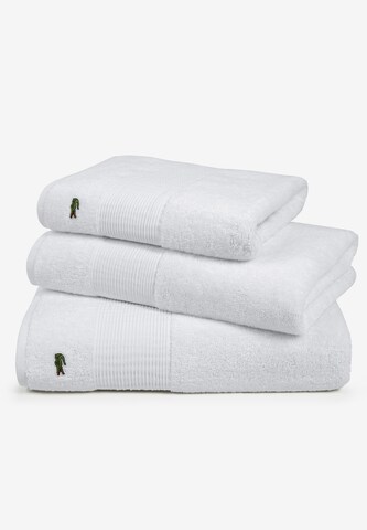 LACOSTE Towel 'LE CROCO' in White