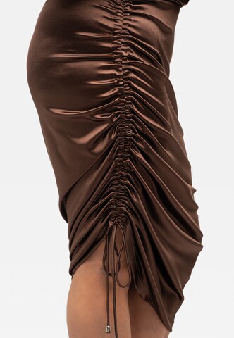 Karko Cocktail Dress 'Leonia' in Brown