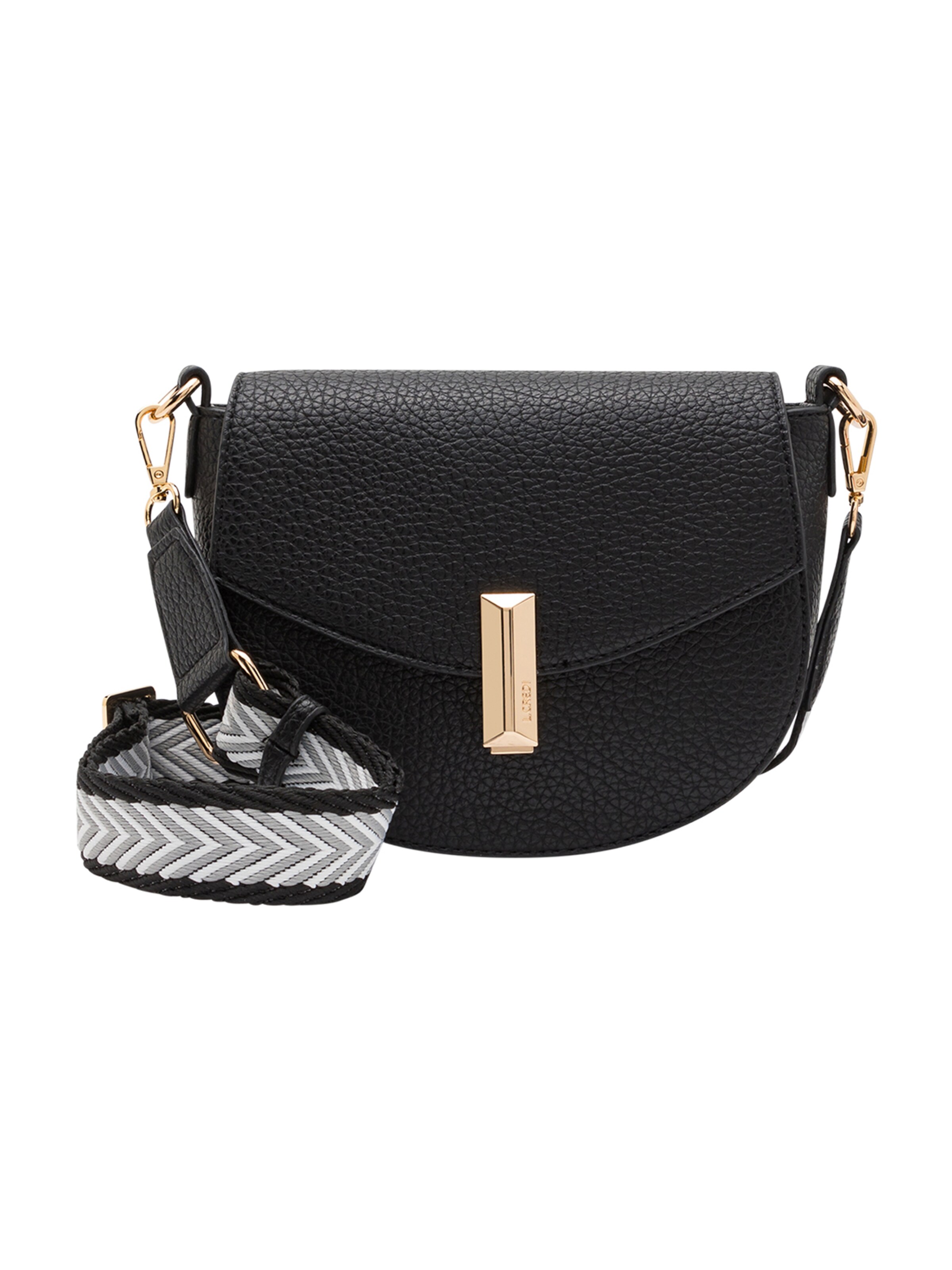 L.CREDI Τσάντα ώμου 'Odeya' σε μαύρο: μπροστά