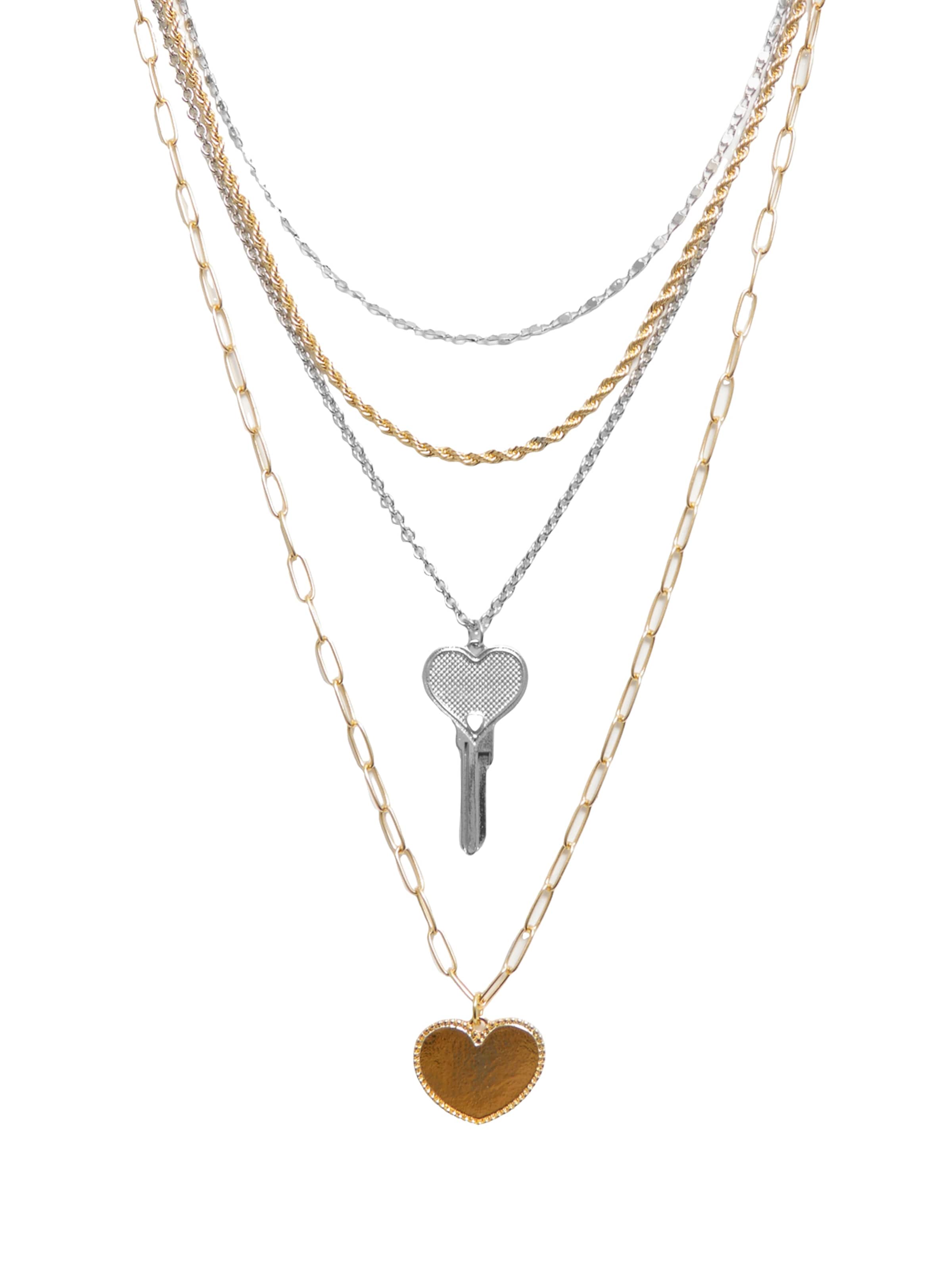 Pull&Bear Necklace in Gold: front
