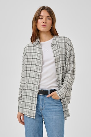 My Essential Wardrobe Bluse 'Iris' in Grau: Vorderseite