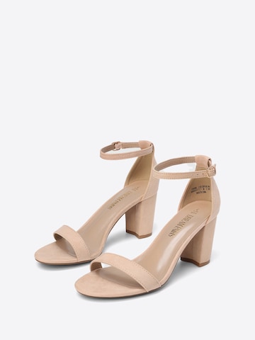 Dream Pairs Sandalen met riem 'Women's Chunky Block Heel Sandals, Open Toe Ankle Strap Dress Shoes' in Beige