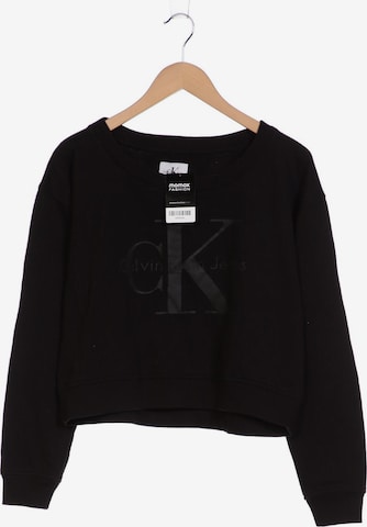 Calvin Klein Jeans Sweatshirt & Zip-Up Hoodie in S in Black: front