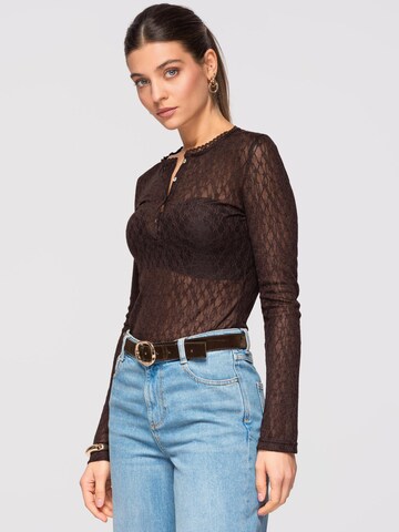 Camicia da donna di Ombre in marrone