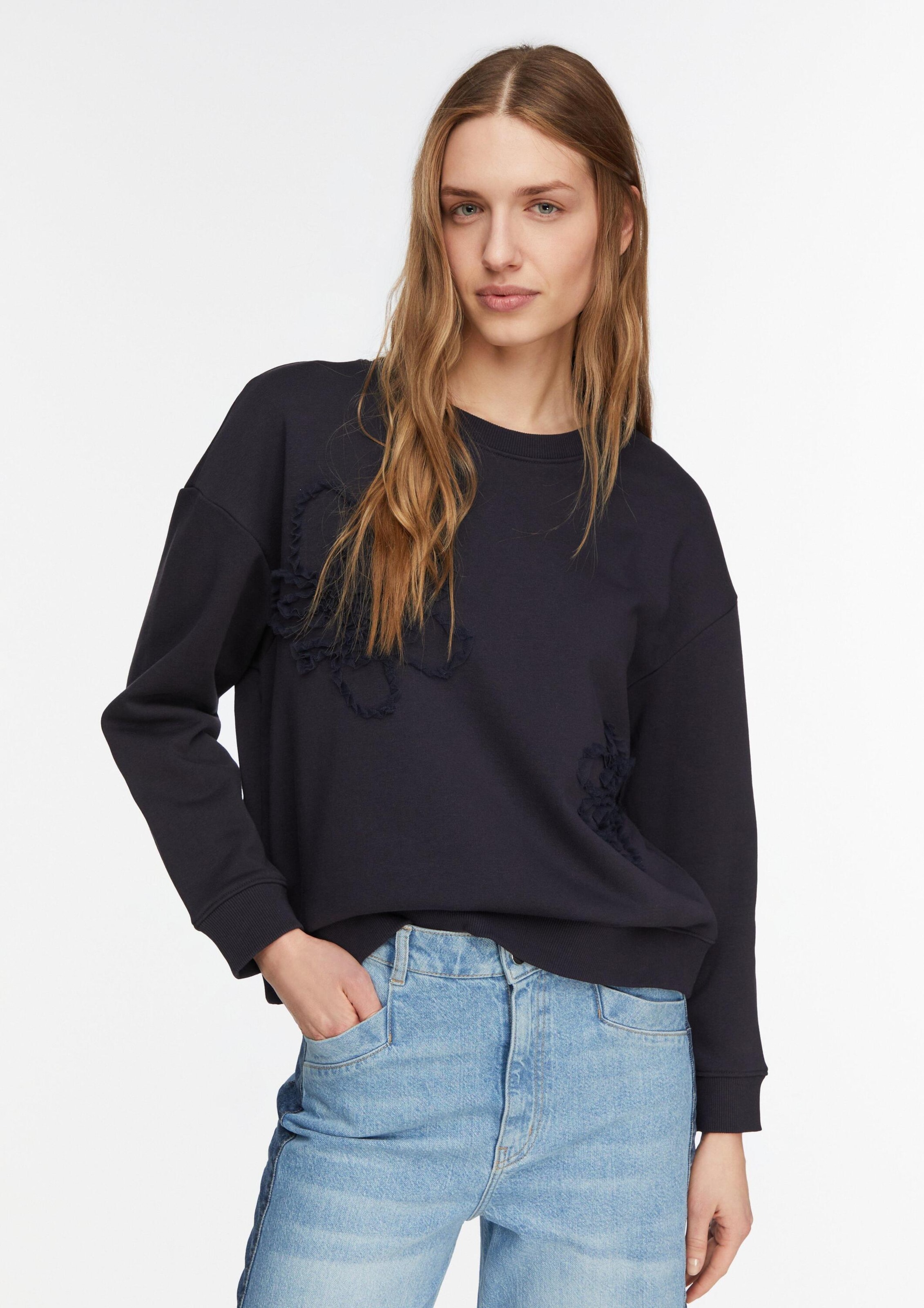 COMMA Sweatshirt in Blauw: voorkant