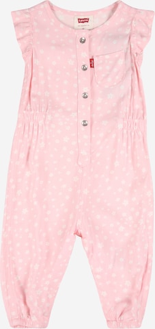 Levi's Kids Dungarees 'RUFFLE' in Pink: front