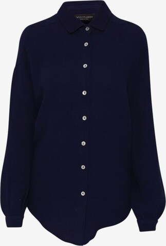 SASSYCLASSY Blouse in Blauw: voorkant