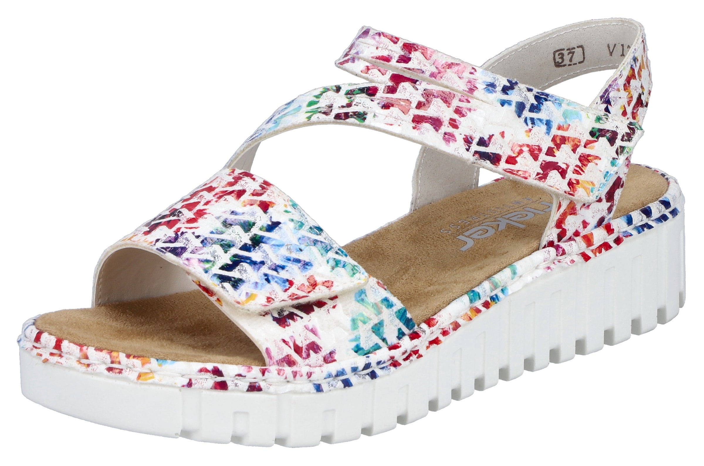 Sandales Rieker en blanc : devant