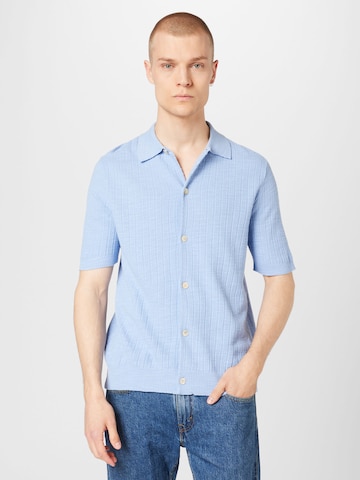 Coupe regular Chemise 'Nolan' NN07 en bleu : devant