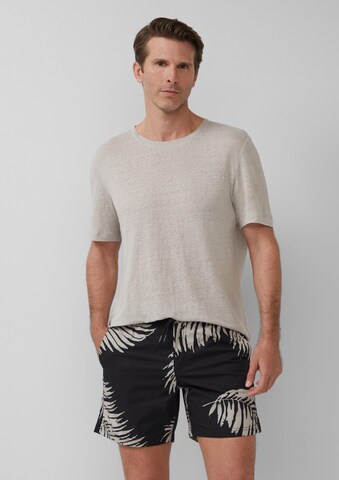 s.Oliver BLACK LABEL Badeshorts in Schwarz: Vorderseite