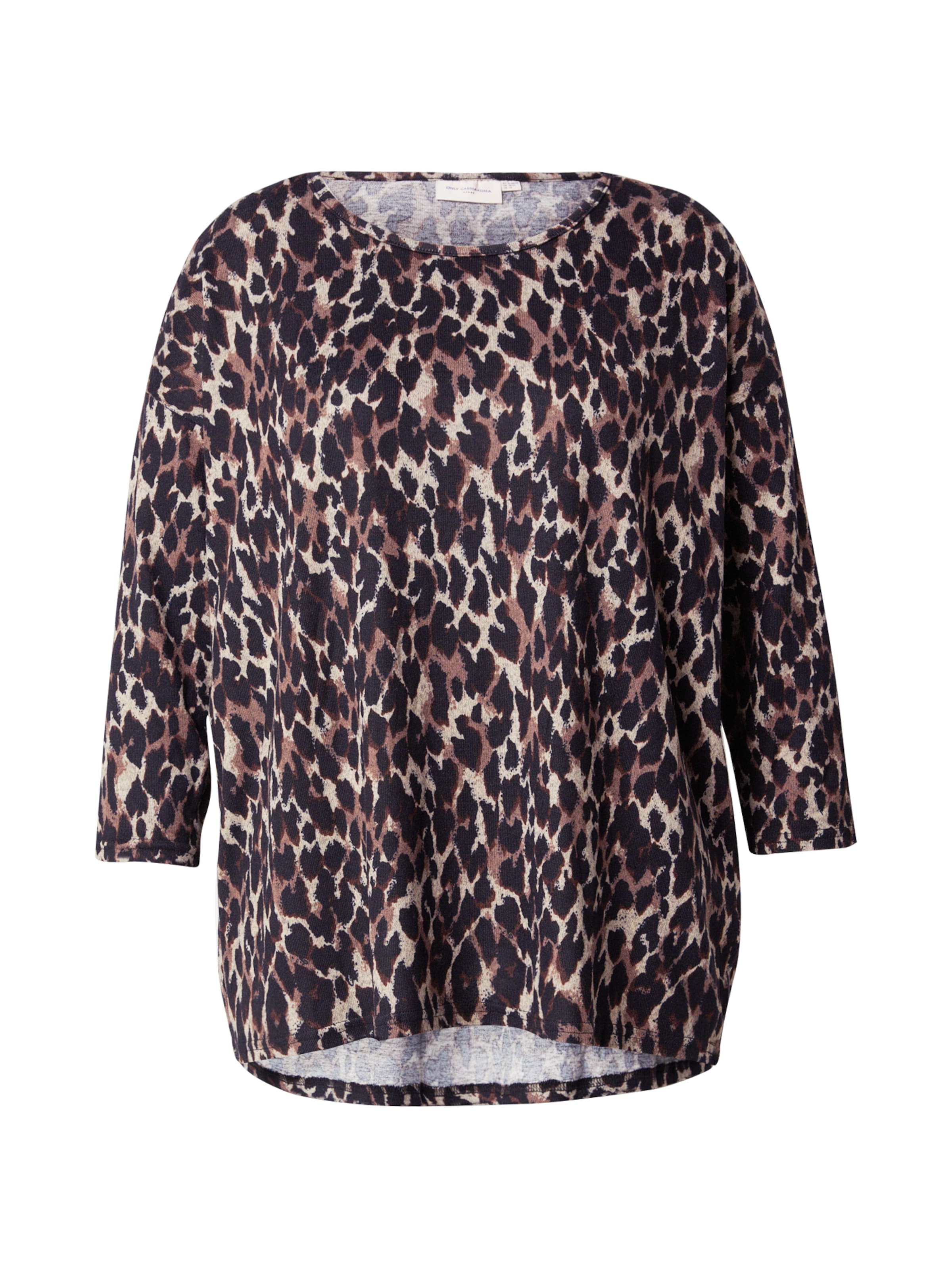 ONLY Carmakoma Μπλουζάκι 'ALBA' σε καφέ: μπροστά