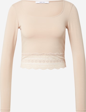 ABOUT YOU Shirt 'Ashley' in Beige: front
