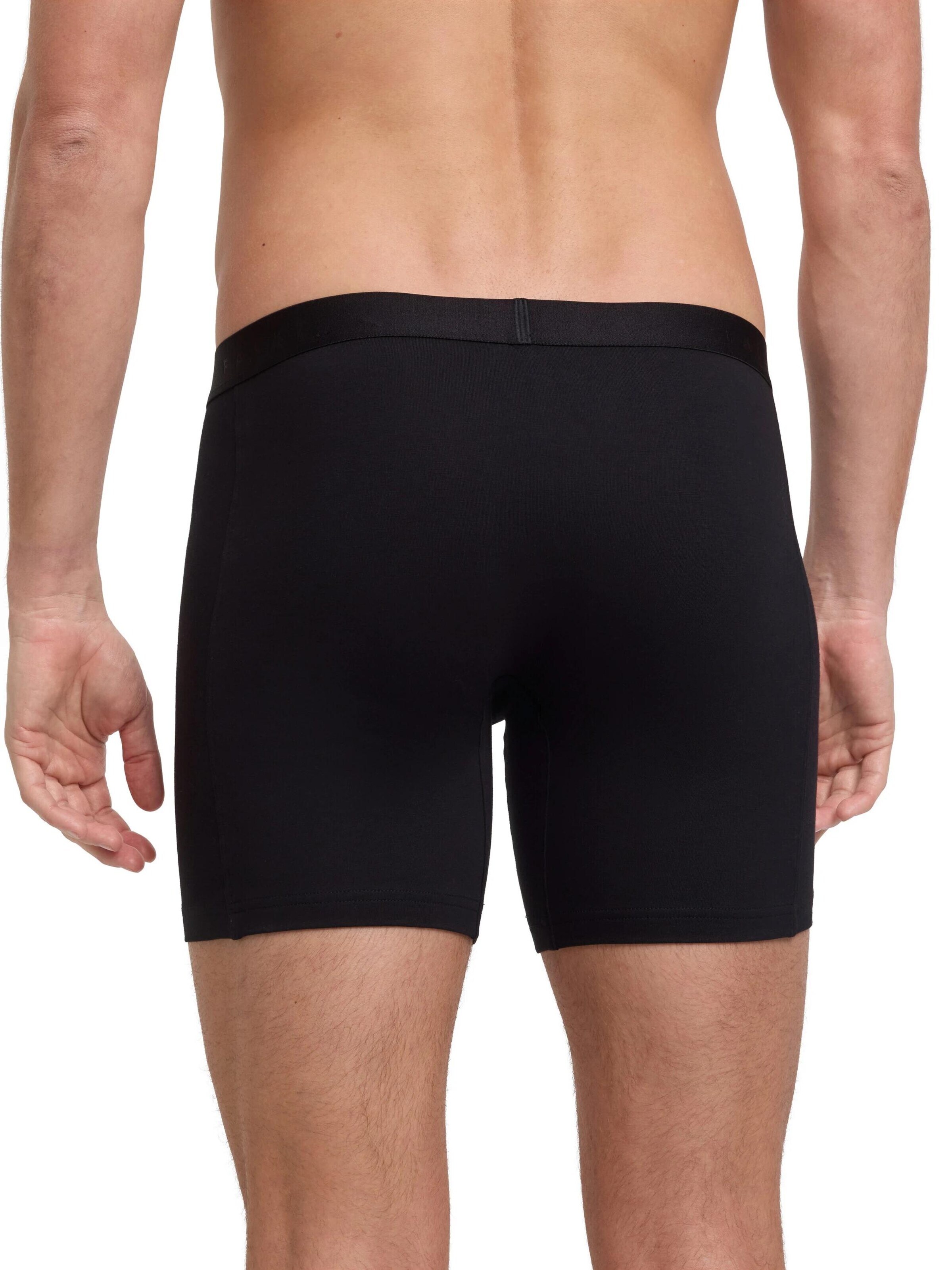 FALKE Boxer shorts '2-Pack Long Leg' in Black: front