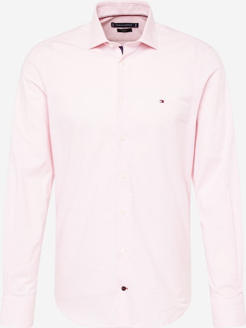 Tommy Hilfiger Tailored Slim fit Button Up Shirt in Pink: front