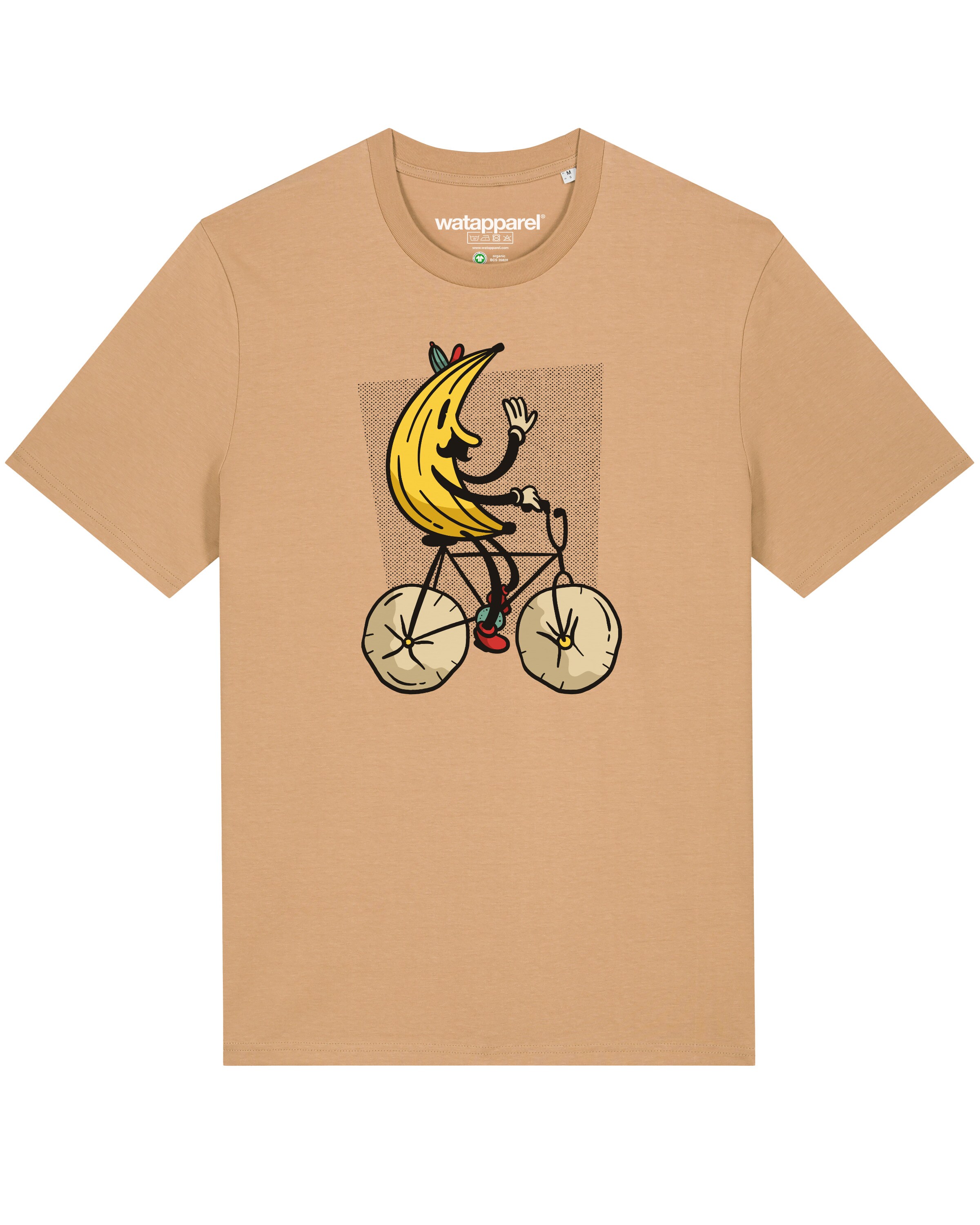 Maglietta ' Banana Rider ' di Watapparel in beige: frontale